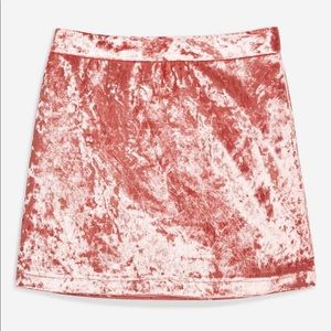 Nordstrom Topshop Pink Velvet Skirt